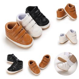 First Walkers HAIZHIW Toddler Infant Girl Shoes Born Baby Boy Classic Leather Rubber Sole Anti-slip