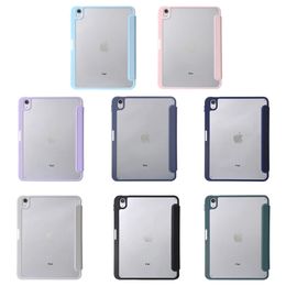 Acrylic Case for iPad 10 Air 5 4 10.9 11 12.9inch Mini 6 10.2 7th 8th 9th with Pencil Holder Smart Cover