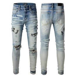 pants designer jeans for mens jeans Men Jeans Hole Light Blue Dark gray Italy Brand Man Long Pants Trousers Streetwear denim Skinny Slim Straight Biker Jean for