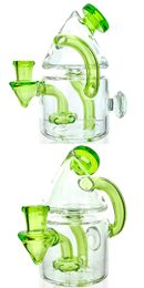 Vintage PREMIUM Glass Bong Water Hookah 7INCH Recycle Smoking Pipe Original Glass Factory made can put customer logo by DHL UPS CNE