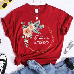 Women's T Shirts Bridesmaid Team Bride Matching T-shirt Bridal Party Tops EVJF Tshirt For Shower Gifts RED Bachelorette