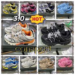 Designer 2022 Casual Shoes Triple S track 3.0 Sneakers Transparent Nitrogen Crystal Outsole Running Shoes Mens Womens Black White Green 35-45