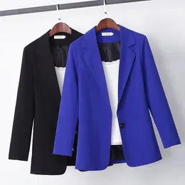 Women's Suits Fashion Autumn Women Blazer Korean Long Sleeve Short Single Breasted Loose Casual Office Wild Suit Ladies Jacket Tops