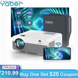 Projectors YABER Pro Y9 9800LM HD Projector 5G WiFi Bluetooth 4K Video Projector Home Theatre Projector Innovative Luminous Touch Buttons Q231128