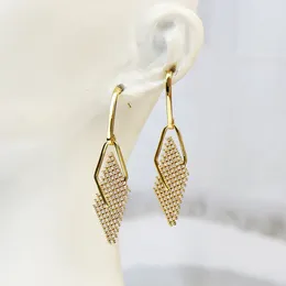 Dangle Earrings 5 Pairs Rombus Zirconia Metallic Design Classic Elegant Women Gift Fashion Jewellery 30854