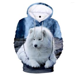 Men's Hoodies Cute Animal Samoye 3D Printing Sweatshirts Men/Women Spring And Autumn Fashion Casual Sweatshirt Streetwear