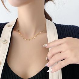 Pendant Necklaces Dainty Jewellery Stainless Steel Teardrop Water Drop Layering Chain Choker Necklace Dangle NecklacePendant