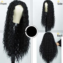 Synthetic Wigs Small Curly Women's Ffy Explosive Head Small Curly Long Curly Hairstyle High-temperature Silk Synthetic Fiber Headband Cover