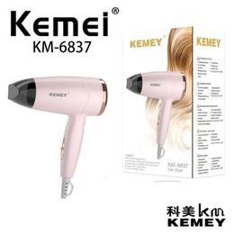 Hair Dryers High Powerful Travel Foldable Dryer Kemey KM6837 Household Colorful Portable Blow Drying Appliance 231128