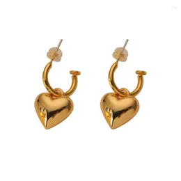 Dangle Earrings Europe And The United States Ins Two Exquisite Texture Love Light Luxury Personality Temperament Female.