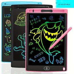 Drawing Painting Supplies 12 Inch Electronic Board Writing Tablet For Kids Colorful Screen Doodle Erasable And Reusable Digital 231128