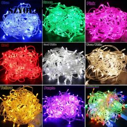 Christmas light Holiday Outdoor 10m 100 LED string 8 Colours Red/green/RGB Fairy Lights Waterproof Party Christmas Garden light LL