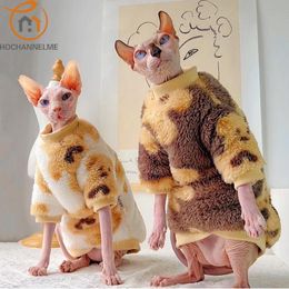 Clothing Doublesided Plush Soft Winter Warm Sphinx Devon Cat Clothes Hairless Cat Kitten Clothes Clothing for Cats