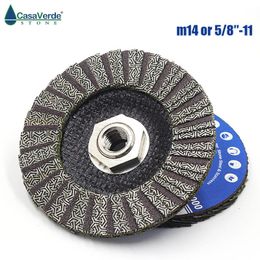 Polijstpads 4.5 inch 115mm with M14 or 5/811" diamond electroplated Flap Disc Polishing Wheels For Grinder Dry Wet Flap Disc