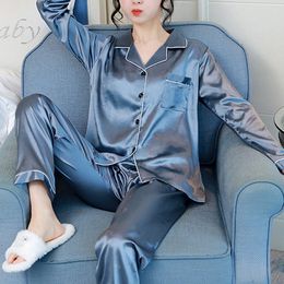 Women's Sleepwear Silk Pyjamas Plus Size Women Solid Cute Pyjamas for Women Summer Nightwear Pyjama Two Piece Set Satin Silk Pyjamas Loungewear 230428