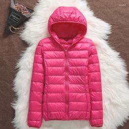 Damen Jacken Leichte Daunenjacke Für Frauen 2023 Herbst Winter Kleidung Warm Halten Mode Kurze Mit Kapuze Reißverschlüsse Mantel Weibliche Kleidung