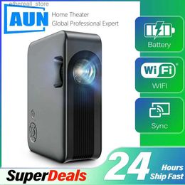 Projectors A30C Pro Portable Projector AUN LED MINI Projectors Home Smart TV Box Theater Cinema Beamer Sync Android IOS Phone 4k Video Q231128