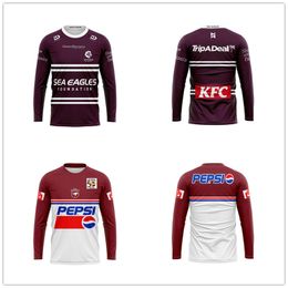 2024 New Sea Eagles Home Away Rugby Shirts Mens Long Sleeves Sportwear Outdoor Sweatshirts