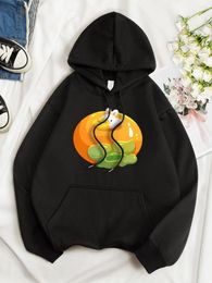 Men's Hoodies Everything Goes Well In The Year Of Persimmon Graphics Print Women's Sweatshirt Hoodie Harajuku Autumn Pullovers