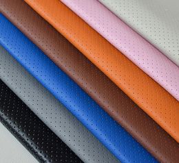 Fabric 9colors 137*100cm Breathable PU leather Composite sponge perforated fabric car interior decoration fabric Thick 2.2mm