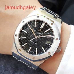 Ap Swiss Luxury Watch Royal Oak Designer Watch 15400ST Automatic Mechanical Black Plate Date Display Casual Mens Watch Black Disc ZD55