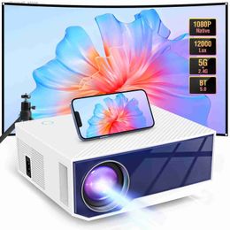 Projectors MINI Projector Full HD Native 1080P WiFi Audio and Video Portable Devices With Remote Control Screen for Home Theatres Q231128