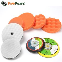 Polijstpads FivePears Polishing Pad Wheels 125MM/150MM Grinding Disc Car Cleaning Scratch Removal Headlight Polishing Sponge Kit