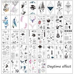 Tattoos Coloured Drawing Stickers Luminous Fake Tattoo Sticker Art Temporary Tattoos on The Body Waterproof Colourful Heart Temporary Sexy Tattoos for FingerL23112