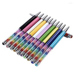 Ballpoint Pen Beautiful Lady Rainbow Crystal Diamond Ball Unique Design Layer 11 Color