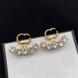 Classic designer earrings Jewellery women luxury stud earrings heart pearl diamond earings plated gold earrings designer for women fashion retro brincos