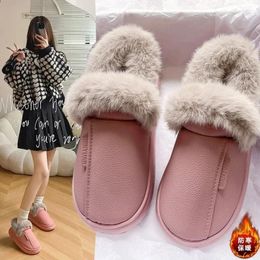 Slippers Unisex Home Men Cotton 2023 Winter Plus Size 36-41 Casual Plush Shoes Warm Velvet Sneakers Women Snow Boots