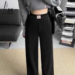 Women's Pants Slacks Wide Leg Women Korean Fashion Autumn Clothing Trends 2023 Streetwear High Waist Winter Corduroy