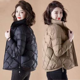 Winter Warm Solid Zipper Women cotton Jacket Crop Cotton Coat