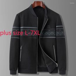 Men's Jackets Arrival Fashion Suepr Large Autumn And Winter Youth Baseball Collar Jacket Men Print Coat Plus Size LXL2XL3XL4XL 5XL 6XL 7XL