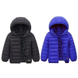 Down Coat Kids Boy Light Down Jacket Autumn Coats Children Girl Cotton Warm Hooded Outerwear Teenagers Students Clothes 3-14 Years Old 231128