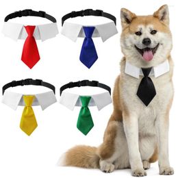 Dog Collars Pet Accessories Adjustable Necktie Formal Bow Tie Suit Collar Weddings Holiday Puppy Cat Grooming British Style