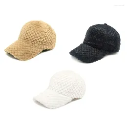 Visors Autumn Winter Plush Baseball Cap Women Thicken Lamb Wool Hats Fleece Warm