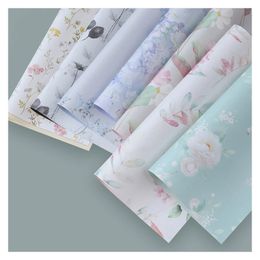 Packaging Paper Waterproof Wrapping Flower Paper Waltz Flower Shop Supplies Gift Bouquet Packaging Art Paper 10 Sheets 231127