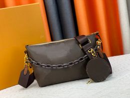 2023 Fashion Designer High Quality and Popular Old Flower Small Boat Bag Crossbody Bag Hardware Zipper Head Single Shoulder Bag L40728 5A