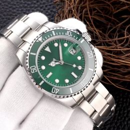 green dial mens watch automatic sapphire 904L stainless steel designer sports watch luxury luminous waterproof GMT Montre De root beer left hand watches