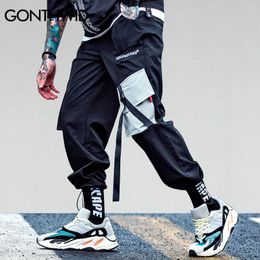 Pants GONTHWID 2023 Pockets Cargo Harem Pants Mens Casual Joggers Baggy Tactical Trousers Harajuku Streetwear Hip Hop Fashion Swag