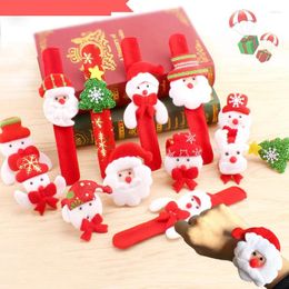 Party Favour 5PCS Santa Christmas Gifts Slap Bracelet Kids Toys Xmas Present Giveaways Year Kindergarten Gift