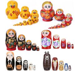 Dolls Halloween Girl Matryoshka Hand Painted Lady Nesting Doll Ornament Ornaments Home Decor 231127