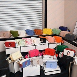 Colour blocking shoulder straps Camera Bag designer bag Handbag Women Wide Strap Shoulder Bag Fashion luxury leather Italic Flash Purse High Texture Mini Mark Bag