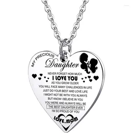 Ожерелья с подвесками, ожерелье для дочки, ювелирный подарок, вдохновляющий подарок от мамы и папы, подходит для дочерей, внучек