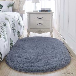 Carpets Plush Solid Color Bedroom Gray Rugs Pink Bedside Floor Mat Soft Carpet Living Room Fluffy Children's Mat Cushion Home Decoration