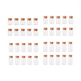 Storage Bottles 10Pcs Drifting Tiny Bottle Transparent Mini Glass For Baby Shower Favours