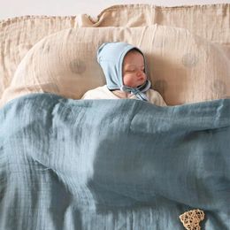 Blankets 120 120cm Muslin Bamboo Baby Blanket Soft 2 Layers Born Swaddle Wrap Bath Towel Infant Sleepsack Stroller Cover 0-36M