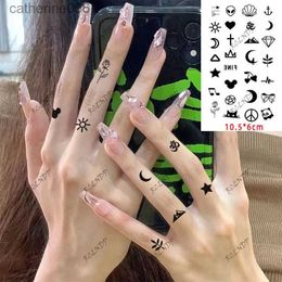 Tattoos Coloured Drawing Stickers Waterproof Temporary Tattoo Sticker Flame Love Heart Flower Star Selfie Body Art Fake Tatto Flash Tatoo on finger for Men WomenL231