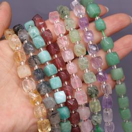 Beads Other Rose Quartz Natural Semi-precious Stone Rectangular DIY For Making Jewellery Necklace Earrings Bracelet Gift Length 38cmOther
